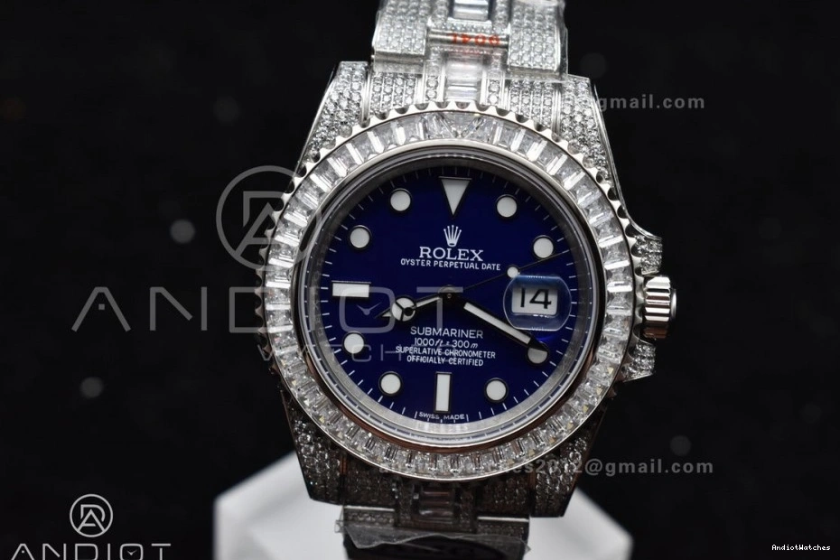 Dial 1149 Chic AMGF Blue Best On 40mm Submariner Full Edition Bracelet VR SS On Diamonds 0523